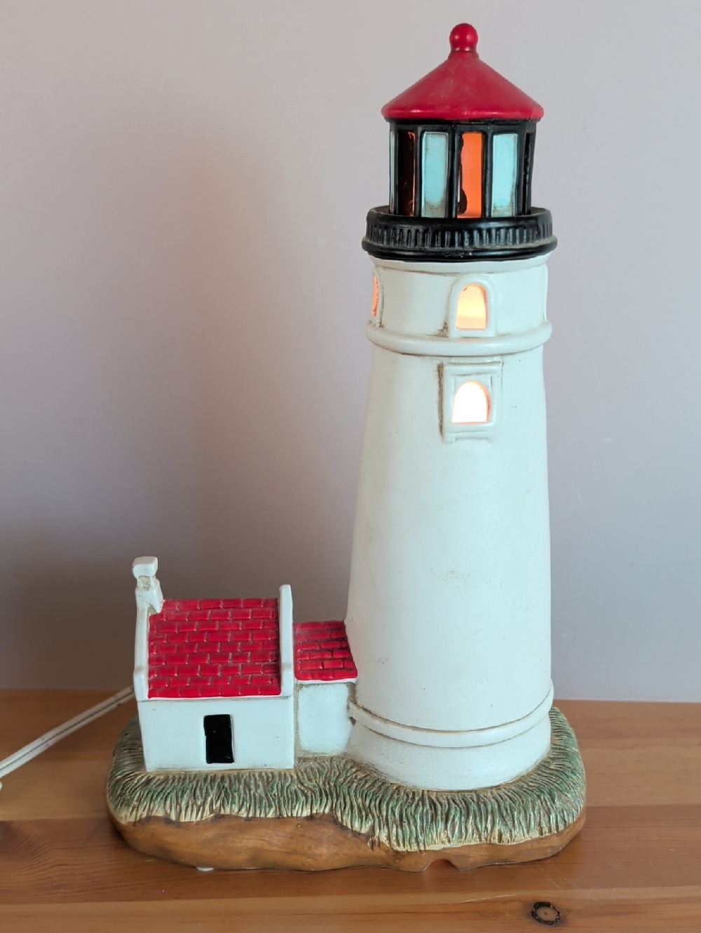 1994 VTG. Lefton Geo Z, Lighthouse Lamp, Heceta Head  Decorative Accent.🌟🌟🌟